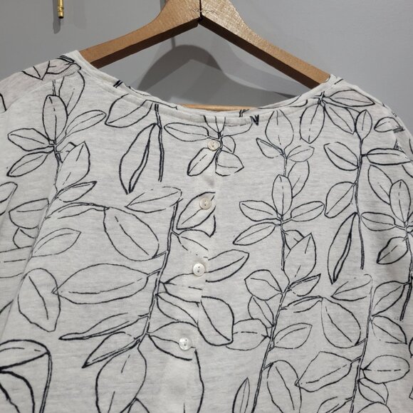 Cynthia Rowley Linen Cap Sleeve Slightly Cropped Top Size Medium EUC - Picture 5 of 10